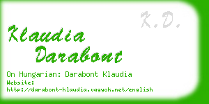 klaudia darabont business card